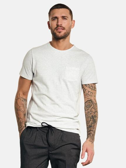 emilio adani T-Shirt strukturiert Hellgrau