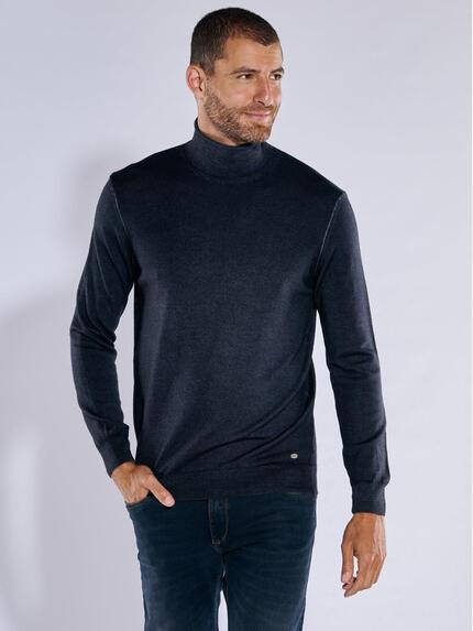 engbers Pullover mit Rollkragen Marineblau