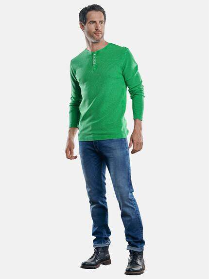 engbers Herren Strukturiertes Henley Shirt Grasgruen 30280 engbers Herren Strukturiertes Henley Shirt Grasgruen 30280