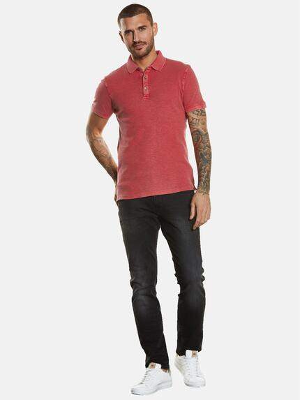 emilio adani Herren Polo-Shirt strukturiert Rot 34312 emilio adani Herren Polo-Shirt strukturiert Rot 34312