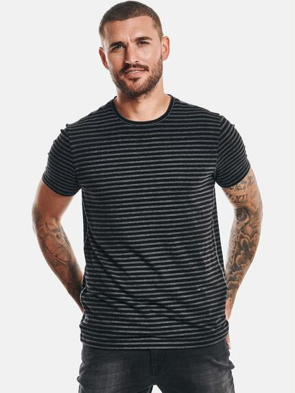 emilio adani T-Shirt gestreift Schwarz