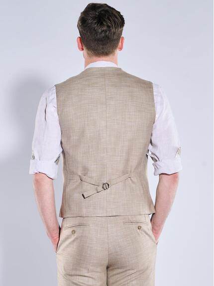 engbers Herren Sakko-Weste slim fit Beige 38394 engbers Herren Sakko-Weste slim fit Beige 38394