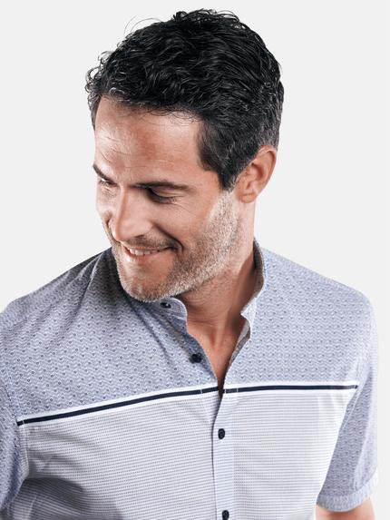 engbers Herren Softes Baumwoll-Popelin-Hemd Saphirblau 29514