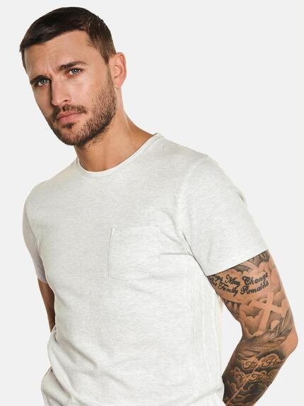 emilio adani Herren T-Shirt strukturiert Grau 32703
