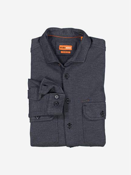 emilio adani Herren Overshirt slim fit Grau 37672 emilio adani Herren Overshirt slim fit Grau 37672