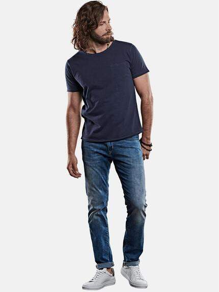 emilio adani Herren Rundhals T-Shirt Blau 27711 emilio adani Herren Rundhals T-Shirt Blau 27711