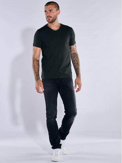 emilio adani Herren Basic-Shirt "My Favorite" organic Schwarz 39507