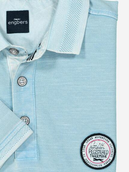 engbers Herren Polo-Shirt strukturiert Mittelblau 37131 engbers Herren Polo-Shirt strukturiert Mittelblau 37131