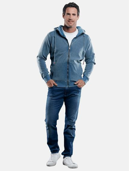 engbers Herren Sweatjacke mit Waffelstruktur Petrolblau 29208 engbers Herren Sweatjacke mit Waffelstruktur Petrolblau 29208