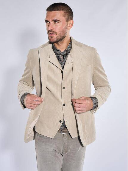 emilio adani Herren Sportives Sakko aus Cord Beige 40872 emilio adani Herren Sportives Sakko aus Cord Beige 40872