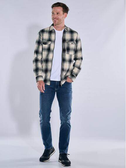 engbers Herren Overshirt kariert Schwarz 39427