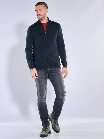 emilio adani Herren Cardigan Schwarz 39919