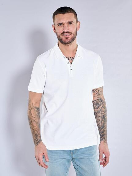 emilio adani Polo-Shirt strukturiert Reinweiss