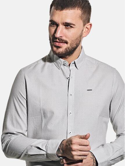emilio adani Herren Printhemd mit feiner Struktur Grau 30324 emilio adani Herren Printhemd mit feiner Struktur Grau 30324