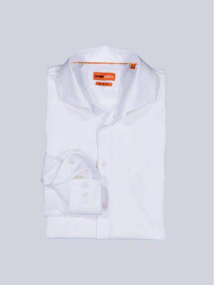 emilio adani Herren Langarm-Hemd "My Favorite" Reinweiss 33704