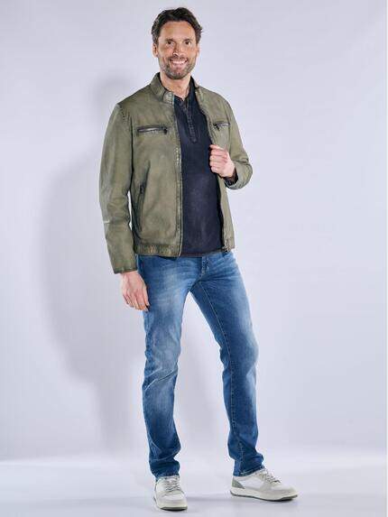 engbers Herren Lederjacke Khaki 38406 engbers Herren Lederjacke Khaki 38406