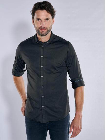 ENGBERS GERMANY Langarm-Hemd slim fit Schwarz