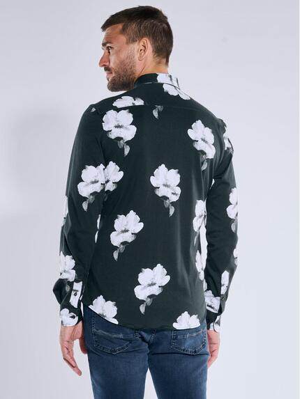 emilio adani Herren Hemd langarm Schwarz 39602