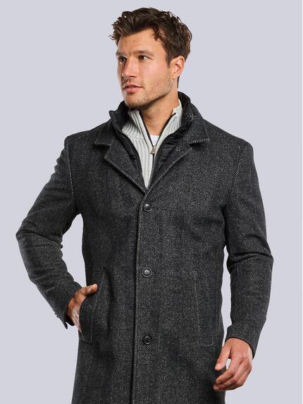 engbers Herren Mantel mit Inlet Anthrazit 33591 engbers Herren Mantel mit Inlet Anthrazit 33591