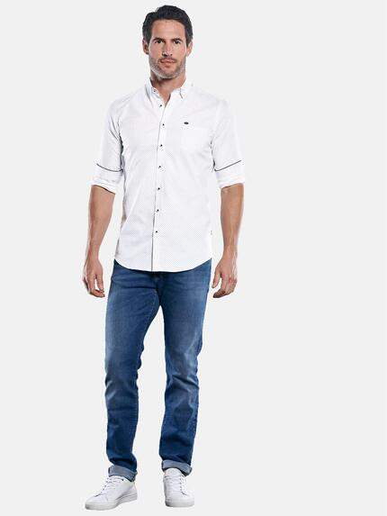 engbers Herren Comfort Stretch Hemd mit Print Saphirblau 30662 engbers Herren Comfort Stretch Hemd mit Print Saphirblau 30662