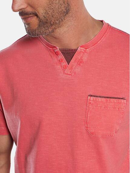 engbers Herren V-Neck T-Shirt Lachsrot 29805 engbers Herren V-Neck T-Shirt Lachsrot 29805