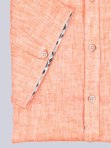 engbers Herren Kurzarm-Hemd aus Leinen Orange 38360 engbers Herren Kurzarm-Hemd aus Leinen Orange 38360