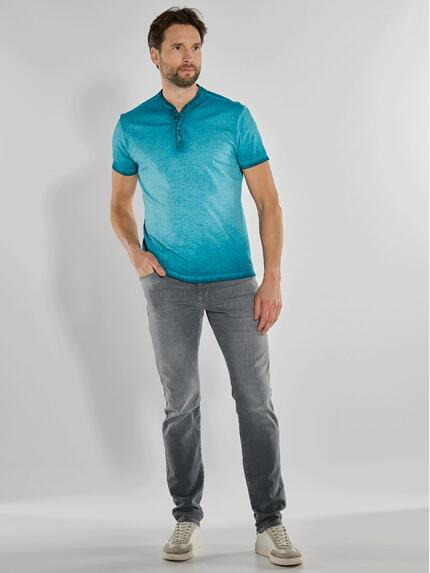 engbers Herren Henley-Shirt uni Türkis 36183 engbers Herren Henley-Shirt uni Türkis 36183
