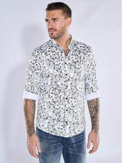 emilio adani Langarm-Hemd slim fit Oliv