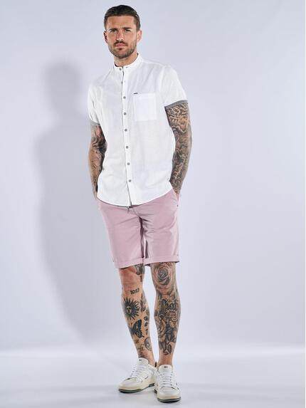 emilio adani Herren Kurzarm-Hemd uni Weiß 38894