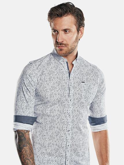 emilio adani Herren Langarmhemd mit Print Weiß 30328 emilio adani Herren Langarmhemd mit Print Weiß 30328