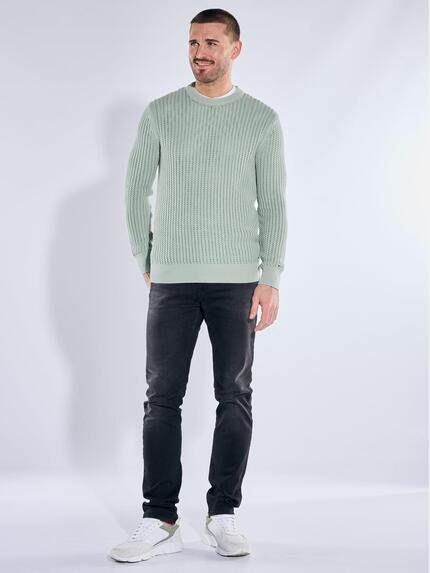 emilio adani Herren Rundhals Pullover Hellgruen 40046