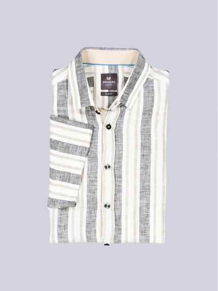 ENGBERS GERMANY Herren Kurzarm-Hemd aus Leinen Naturweiss 39037 ENGBERS GERMANY Herren Kurzarm-Hemd aus Leinen Naturweiss 39037