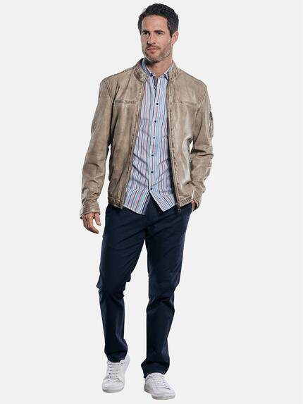 engbers Herren Lederjacke Sand 29601