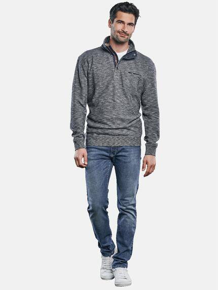 engbers Herren Sportives Sweatshirt in Strukturware Taubenblau 31167 engbers Herren Sportives Sweatshirt in Strukturware Taubenblau 31167