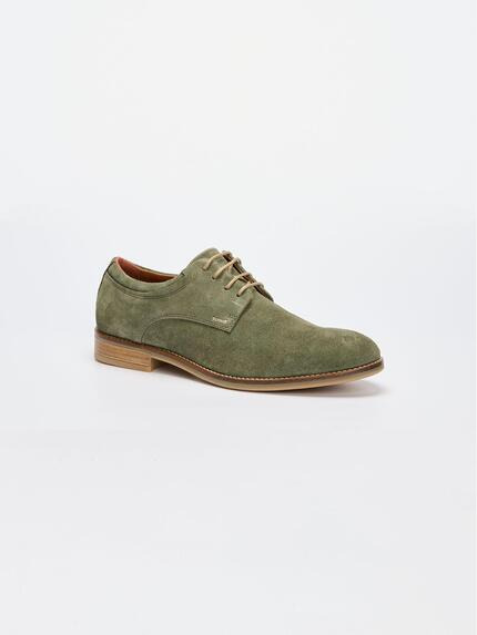 engbers Halbschuh aus Leder Oliv