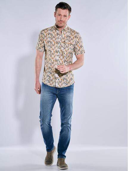 engbers Herren Kurzarm-Hemd gemustert Orange 39028 engbers Herren Kurzarm-Hemd gemustert Orange 39028