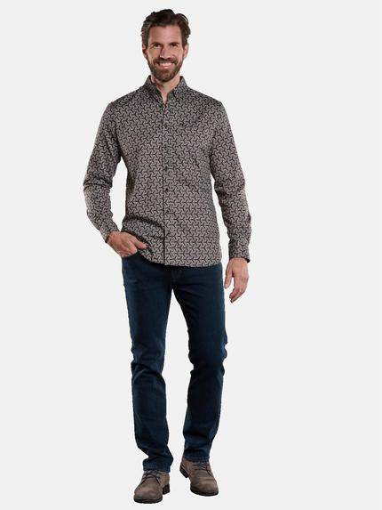 engbers Herren Langarm-Hemd gemustert Grau 34157 engbers Herren Langarm-Hemd gemustert Grau 34157