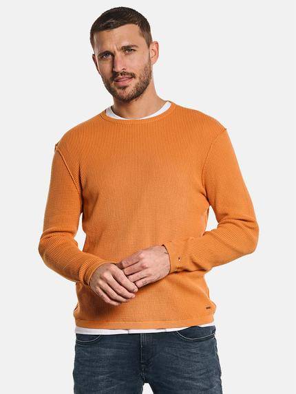 emilio adani Pullover mit feiner Struktur Reinorange