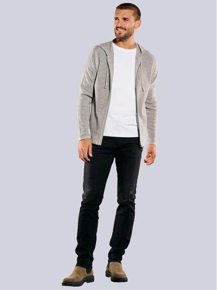 emilio adani Herren Strickjacke mit Kapuze Weiß 35594 emilio adani Herren Strickjacke mit Kapuze Weiß 35594