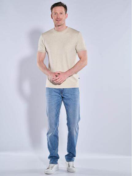 ENGBERS GERMANY Herren T-Shirt Baumwoll-Hightechmaterial Beige 38570 ENGBERS GERMANY Herren T-Shirt Baumwoll-Hightechmaterial Beige 38570