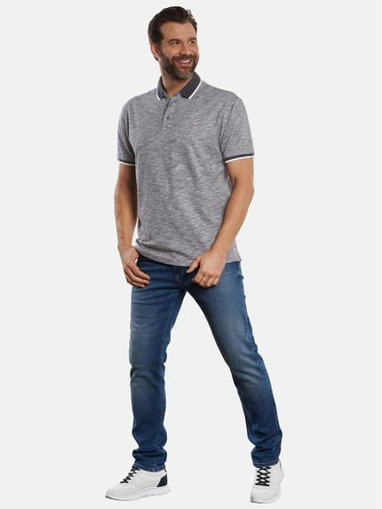 engbers Herren Polo-Shirt in Jaquard-Optik Brilliantblau 32043