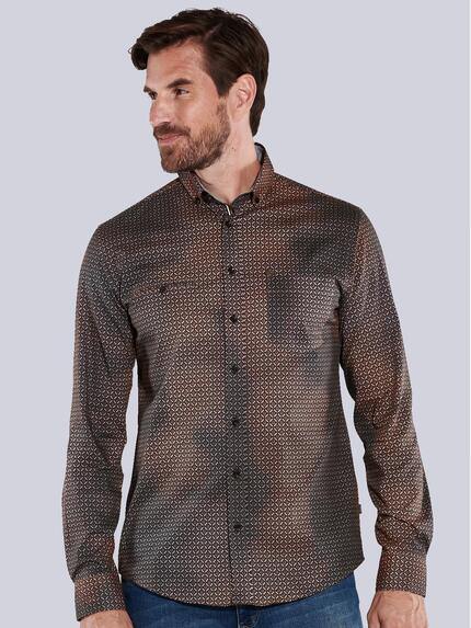 engbers Herren Langarm-Hemd gemustert Orange 35523 engbers Herren Langarm-Hemd gemustert Orange 35523