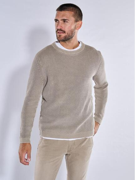 emilio adani Pullover uni Braunbeige