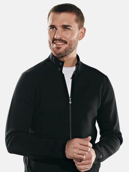 emilio adani Herren Strick-Cardigan Schwarz 32032