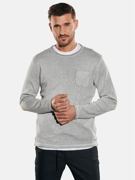 emilio adani Pullover slim fit Hellgrau