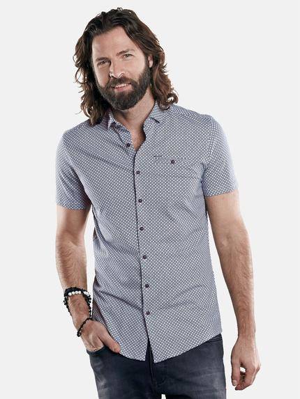 emilio adani Hemd aus angenehmer Jersey-Ware Saphirblau