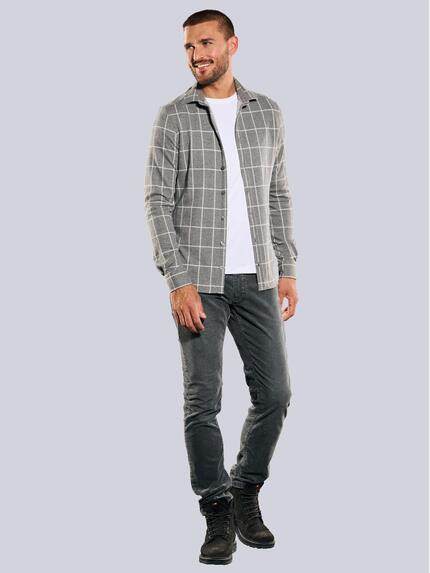 emilio adani Herren Langarm-Hemd slim fit Grau 35775 emilio adani Herren Langarm-Hemd slim fit Grau 35775