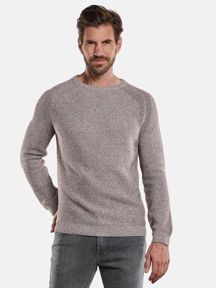 engbers Pullover meliert Dunkelbraun