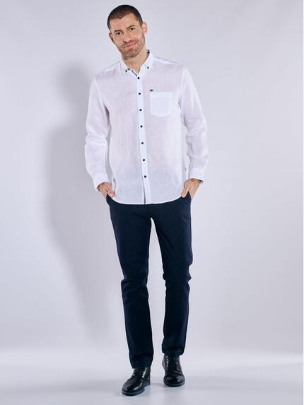 engbers Herren Langarm-Hemd aus Leinen Reinweiss 36647 engbers Herren Langarm-Hemd aus Leinen Reinweiss 36647