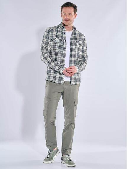 engbers Herren Kerniges Overshirt aus Leno-Ware Brilliantblau 40546